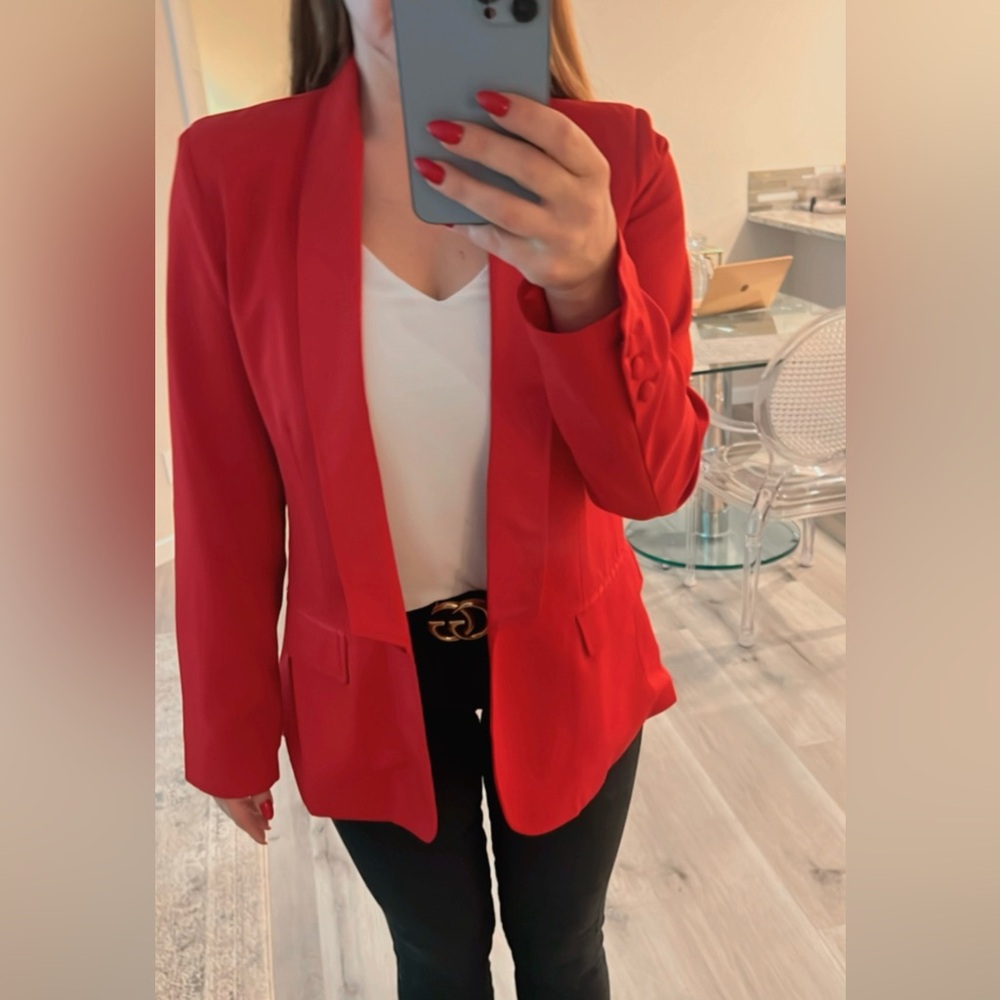 Lovers & friends blazer with satin trim . Size 8 .
